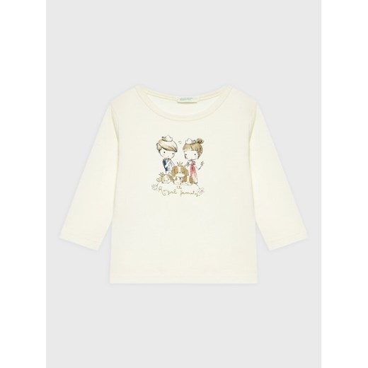 United Colors Of Benetton Bluzka 3ATNA101A Beżowy Regular Fit ze sklepu MODIVO w kategorii Bluzki dziewczęce - zdjęcie 182633830