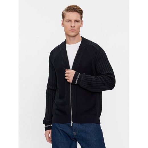 Armani Exchange Kardigan 3DZE6A ZM1LZ 1583 Granatowy Regular Fit ze sklepu MODIVO w kategorii Swetry męskie - zdjęcie 182633931