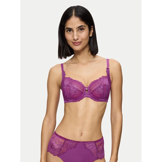 Triumph Biustonosz z fiszbiną Wild Peony Florale 10209608 Fioletowy ze sklepu MODIVO w kategorii Biustonosze - zdjęcie 182633971