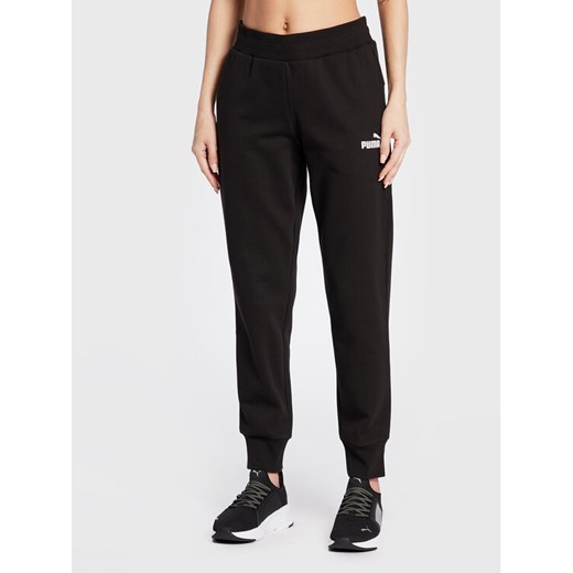 Puma Spodnie dresowe Essenstials 586839 Czarny Regular Fit ze sklepu MODIVO w kategorii Spodnie damskie - zdjęcie 182633973