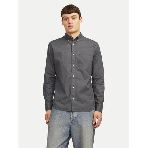 Jack&Jones Koszula Brook 12192150 Szary Slim Fit ze sklepu MODIVO w kategorii Koszule męskie - zdjęcie 182634001