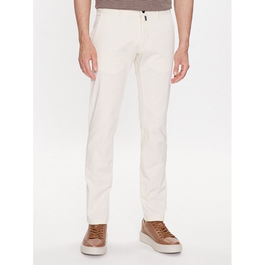 Pierre Cardin Chinosy 30050/000/4017 Écru Slim Fit ze sklepu MODIVO w kategorii Spodnie męskie - zdjęcie 182634012