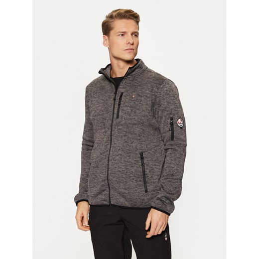 Aulp Bluza techniczna Navoy Szary Regular Fit ze sklepu MODIVO w kategorii Bluzy męskie - zdjęcie 182634022