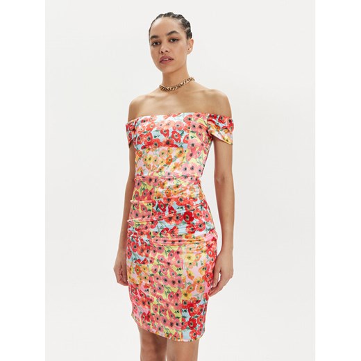 Guess Sukienka koktajlowa Camila W4RK62 KBSQ0 Kolorowy Slim Fit ze sklepu MODIVO w kategorii Sukienki - zdjęcie 182634044