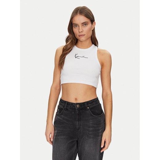 Karl Kani Top 6131302 Biały Cropped Fit ze sklepu MODIVO w kategorii Bluzki damskie - zdjęcie 182634050