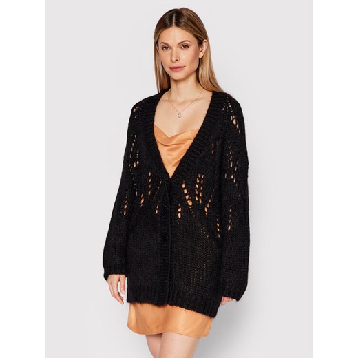TWINSET Kardigan 222TP3233 Czarny Regular Fit ze sklepu MODIVO w kategorii Swetry damskie - zdjęcie 182634063