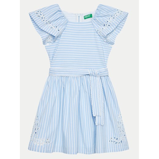 United Colors Of Benetton Sukienka codzienna 4ETMCV02M Niebieski Regular Fit ze sklepu MODIVO w kategorii Sukienki dziewczęce - zdjęcie 182634092