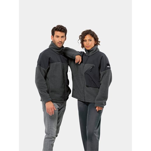 Jack Wolfskin Polar Maarweg Jkt 1711241 Szary Regular Fit ze sklepu MODIVO w kategorii Bluzy męskie - zdjęcie 182634121