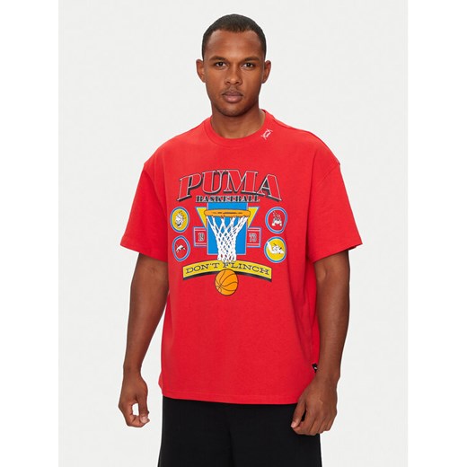 Puma T-Shirt Crowd Craze 2 627215 Czerwony Oversize ze sklepu MODIVO w kategorii T-shirty męskie - zdjęcie 182634154