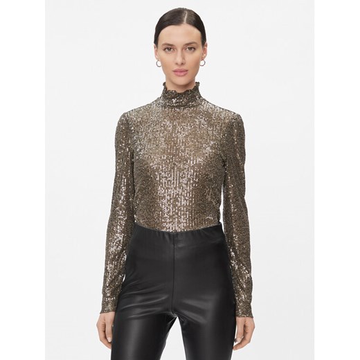Bruuns Bazaar Bluzka Aniqa BBW3588 Szary Slim Fit ze sklepu MODIVO w kategorii Bluzki damskie - zdjęcie 182634171