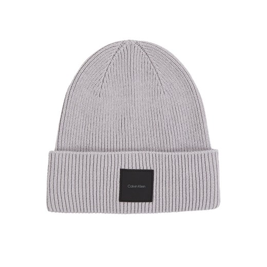 Calvin Klein Czapka K50K512356 Szary ze sklepu MODIVO w kategorii Czapki zimowe męskie - zdjęcie 182634212