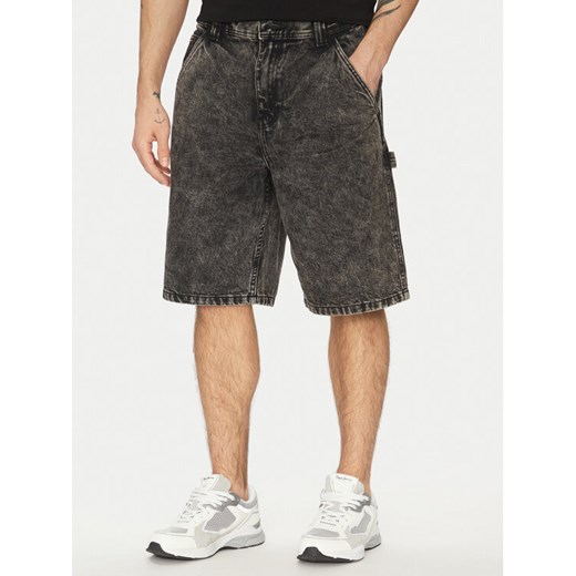Vans Szorty jeansowe Drill Chore VN0A7S4S Czarny Loose Fit ze sklepu MODIVO w kategorii Spodenki męskie - zdjęcie 182634294