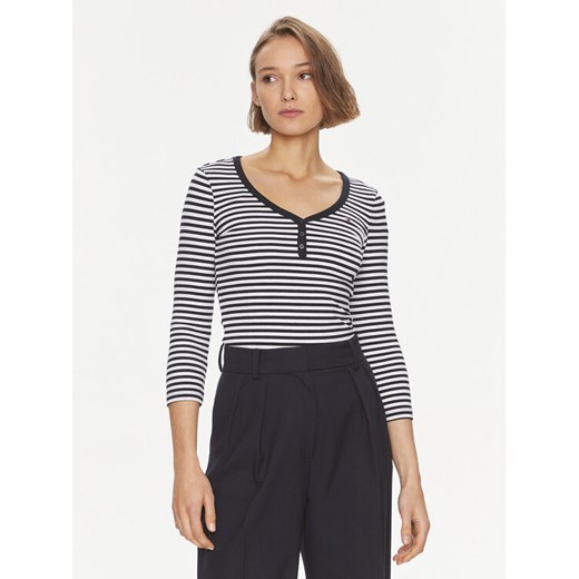 Tommy Hilfiger Bluzka WW0WW41995 Granatowy Slim Fit ze sklepu MODIVO w kategorii Bluzki damskie - zdjęcie 182634362