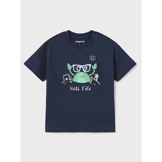 Mayoral T-Shirt 1026 Granatowy Regular Fit ze sklepu MODIVO w kategorii Koszulki niemowlęce - zdjęcie 182634371