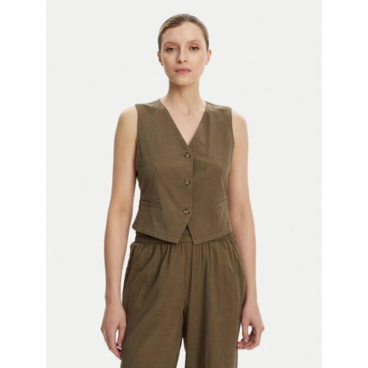 Vero Moda Kamizelka garniturowa Caia 10333795 Zielony Regular Fit ze sklepu MODIVO w kategorii Kamizelki damskie - zdjęcie 182634384