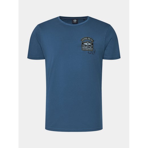 Petrol Industries T-Shirt M-1040-TSR607 Niebieski Regular Fit ze sklepu MODIVO w kategorii T-shirty męskie - zdjęcie 182634423