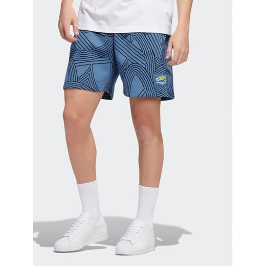 adidas Szorty sportowe Original Athletic Club Allover Print HI2969 Niebieski Regular Fit ze sklepu MODIVO w kategorii Spodenki męskie - zdjęcie 182634440