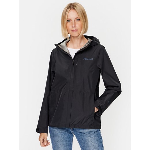 Marmot Kurtka przeciwdeszczowa Minimalist GORE-TEX Jacket M12683 Czarny Regular Fit ze sklepu MODIVO w kategorii Kurtki damskie - zdjęcie 182634484