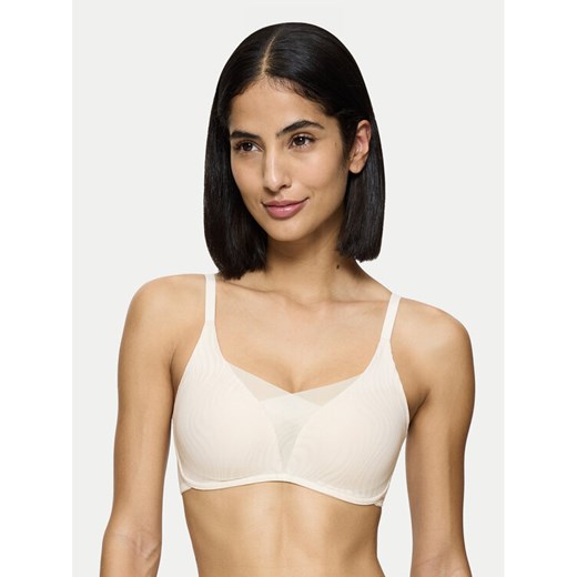 Triumph Biustonosz bezfiszbinowy Shape Smart Ellipse 10222278 Écru ze sklepu MODIVO w kategorii Biustonosze - zdjęcie 182634511