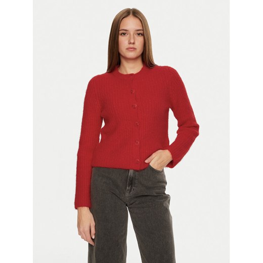 Vero Moda Kardigan Awsome 10320724 Czerwony Standard Fit ze sklepu MODIVO w kategorii Swetry damskie - zdjęcie 182634554