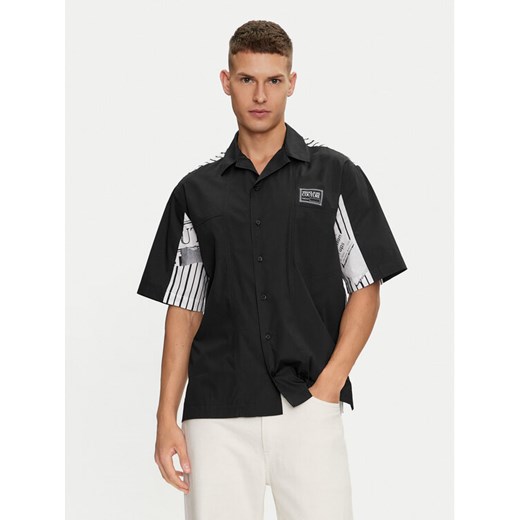 Versace Jeans Couture Koszula 76GAL202 Czarny Relaxed Fit ze sklepu MODIVO w kategorii Koszule męskie - zdjęcie 182634592