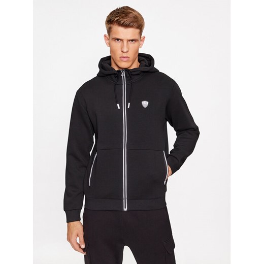 EA7 Emporio Armani Bluza 8NPM20 PJ4EZ 1200 Czarny Regular Fit ze sklepu MODIVO w kategorii Bluzy męskie - zdjęcie 182634601