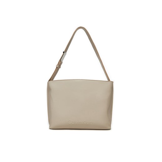 Calvin Klein Torebka K60K612570 Écru ze sklepu MODIVO w kategorii Torby Shopper bag - zdjęcie 182634834