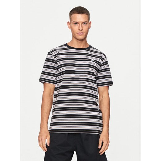 Converse T-Shirt M Loose Fit Striped Tee 10027159-A01 Czarny Loose Fit ze sklepu MODIVO w kategorii T-shirty męskie - zdjęcie 182635052