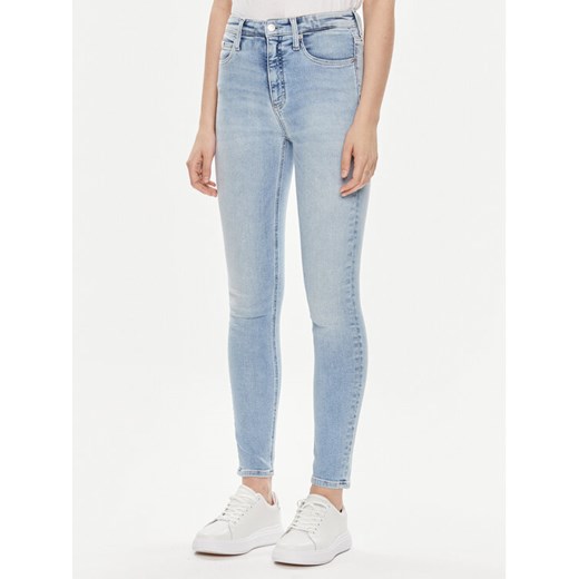Calvin Klein Jeans Jeansy J20J223312 Niebieski Skinny Fit ze sklepu MODIVO w kategorii Jeansy damskie - zdjęcie 182635154