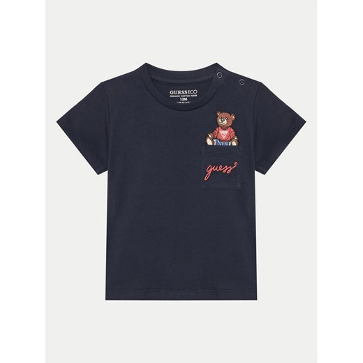 Guess T-Shirt I5RI03 I3Z14 Granatowy Regular Fit ze sklepu MODIVO w kategorii T-shirty chłopięce - zdjęcie 182635164