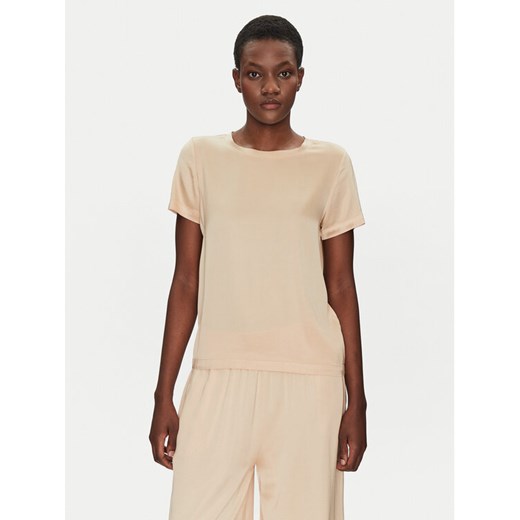 ViCOLO Bluzka TD0007 Beżowy Relaxed Fit ze sklepu MODIVO w kategorii Bluzki damskie - zdjęcie 182635223
