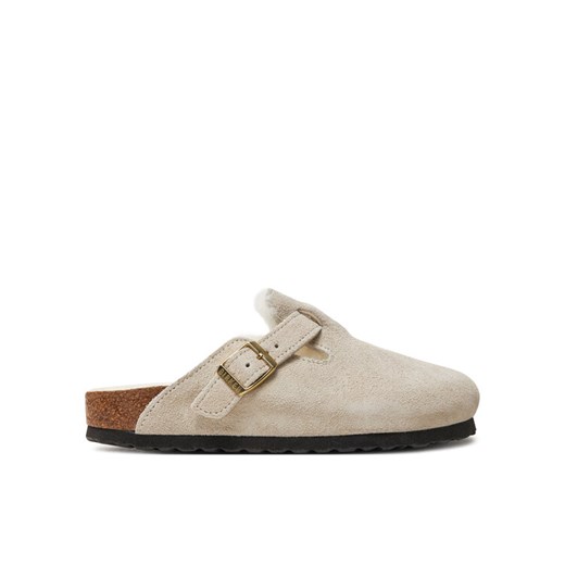 Birkenstock Klapki Boston Shearling Leve 1026192 Biały ze sklepu MODIVO w kategorii Klapki damskie - zdjęcie 182635282