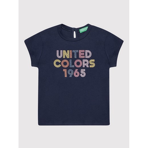 United Colors Of Benetton T-Shirt 3I1XC1527 Granatowy Regular Fit ze sklepu MODIVO w kategorii Koszulki niemowlęce - zdjęcie 182635291