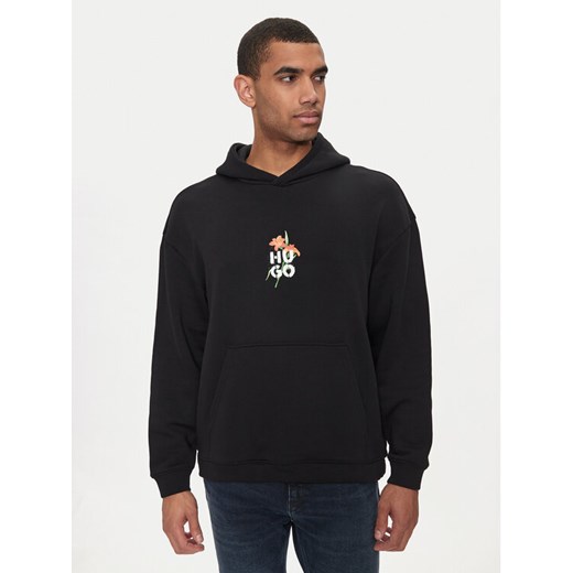 Hugo Bluza Diblossomy 50517408 Czarny Oversize ze sklepu MODIVO w kategorii Bluzy męskie - zdjęcie 182635371