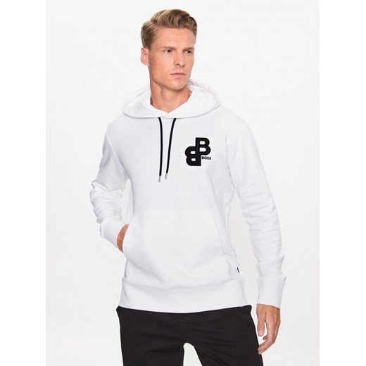 Boss Bluza 50499925 Biały Regular Fit ze sklepu MODIVO w kategorii Bluzy męskie - zdjęcie 182635431