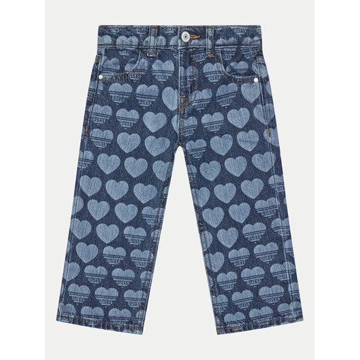 Guess Jeansy K5RA02 D45E0 Granatowy Regular Fit ze sklepu MODIVO w kategorii Spodnie dziewczęce - zdjęcie 182635470