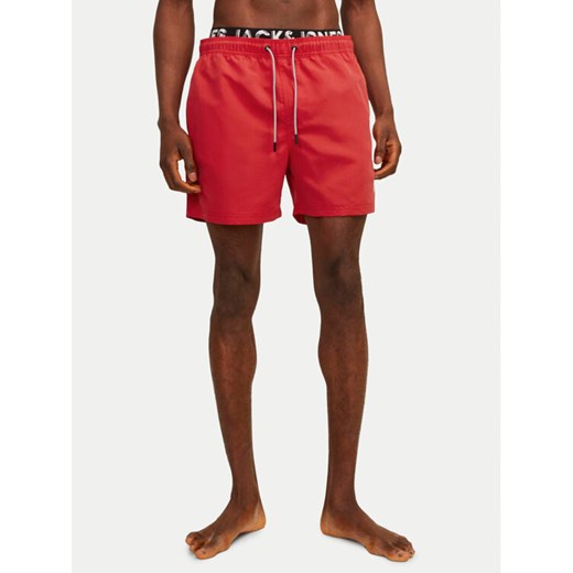 Jack&Jones Szorty kąpielowe Jpstfiji 12227254 Czerwony Regular Fit ze sklepu MODIVO w kategorii Kąpielówki - zdjęcie 182635490