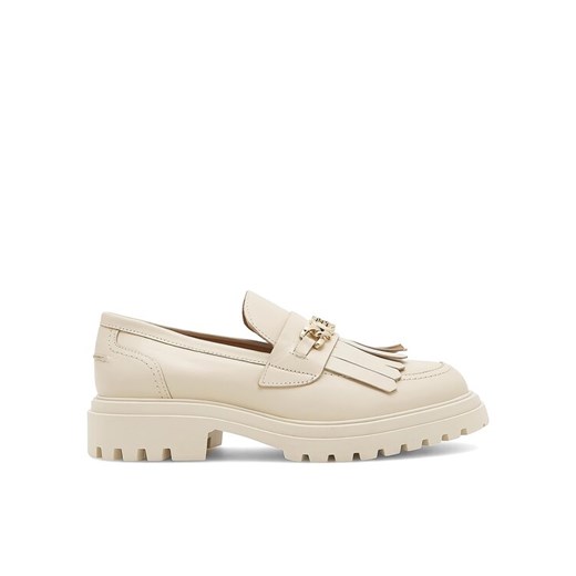 Eva Minge Loafersy ANGE-1018 Beżowy ze sklepu MODIVO w kategorii Mokasyny damskie - zdjęcie 182635511