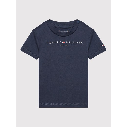 Tommy Hilfiger T-Shirt Baby Essential KN0KN01487 Granatowy Regular Fit ze sklepu MODIVO w kategorii Koszulki niemowlęce - zdjęcie 182635540