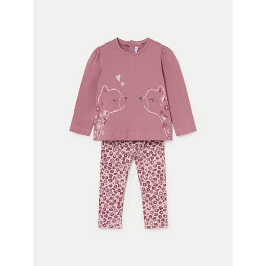 Mayoral Komplet bluzka i legginsy 2714 Różowy Regular Fit ze sklepu MODIVO w kategorii Komplety niemowlęce - zdjęcie 182635592