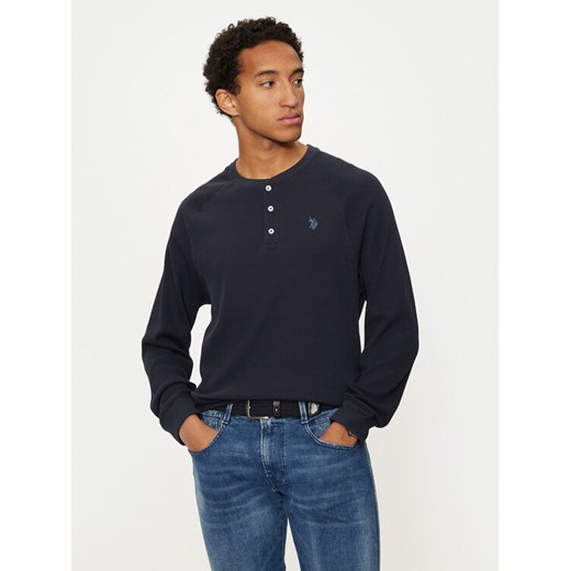 U.S. Polo Assn. Longsleeve MUP1589 Granatowy Regular Fit ze sklepu MODIVO w kategorii T-shirty męskie - zdjęcie 182635602