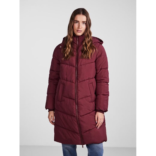 Pieces Kurtka zimowa 17126619 Bordowy Regular Fit ze sklepu MODIVO w kategorii Kurtki damskie - zdjęcie 182635604