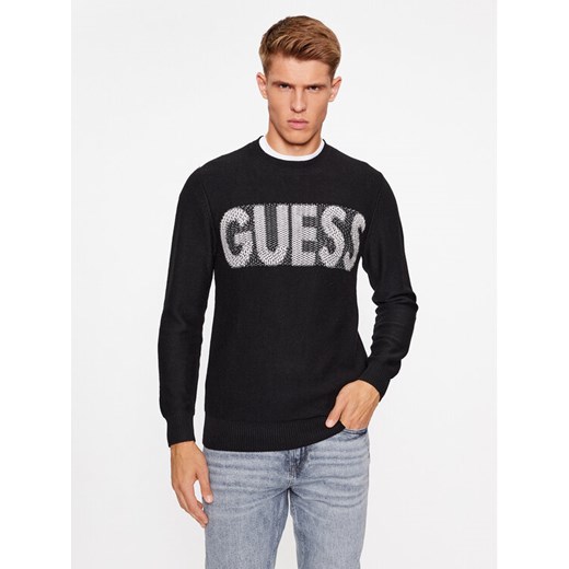Guess Sweter M3BR50 Z38V2 Czarny Regular Fit ze sklepu MODIVO w kategorii Swetry męskie - zdjęcie 182635633