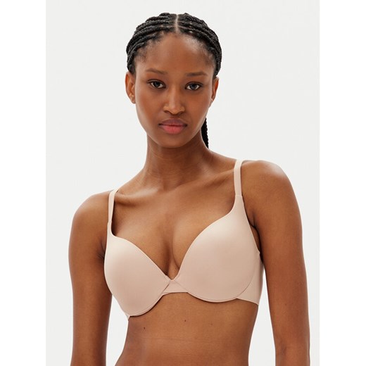Hunkemöller Biustonosz push-up Smooth 206742 Beżowy ze sklepu MODIVO w kategorii Biustonosze - zdjęcie 182635654