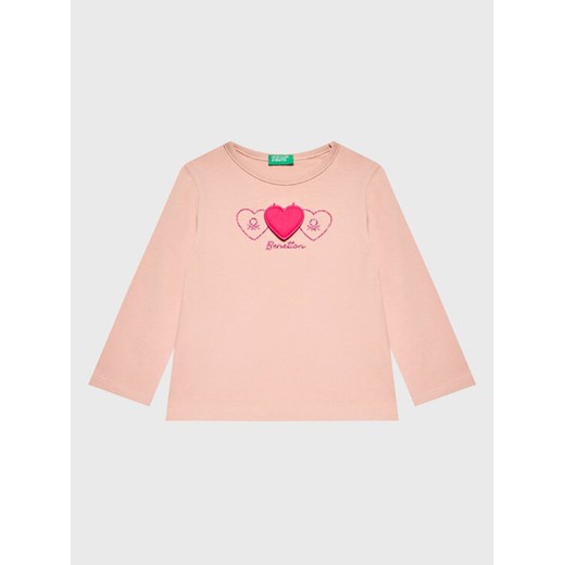 United Colors Of Benetton Bluzka 3ATNG105X Różowy Regular Fit ze sklepu MODIVO w kategorii Bluzki dziewczęce - zdjęcie 182635680