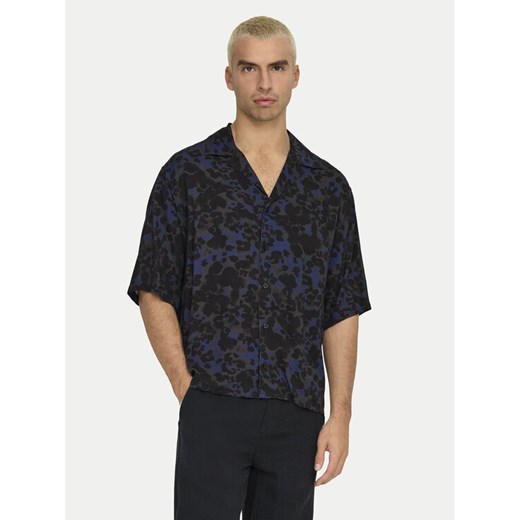 Only & Sons Koszula Harris 22032732 Granatowy Relaxed Fit ze sklepu MODIVO w kategorii Koszule męskie - zdjęcie 182635692