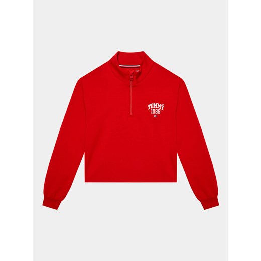 Tommy Hilfiger Bluza Varsity KG0KG07206 D Czerwony Regular Fit ze sklepu MODIVO w kategorii Bluzy chłopięce - zdjęcie 182635694