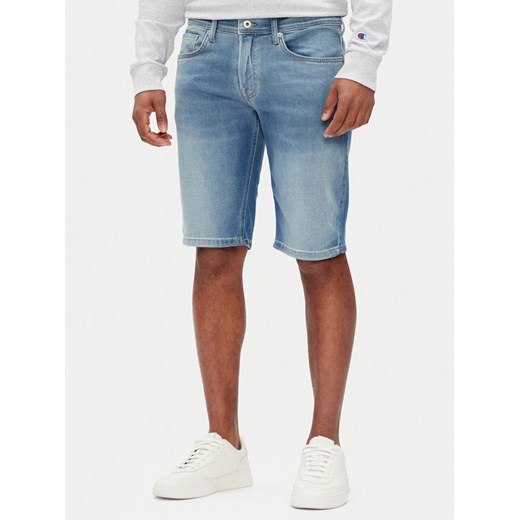 Pepe Jeans Szorty jeansowe PM801075 Niebieski Slim Fit ze sklepu MODIVO w kategorii Spodenki męskie - zdjęcie 182635700