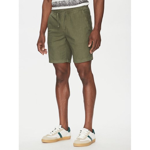 INDICODE Szorty materiałowe Wamo 70-728 Zielony Slim Fit ze sklepu MODIVO w kategorii Spodenki męskie - zdjęcie 182635743