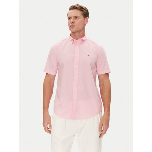 Tommy Hilfiger Koszula MW0MW37584 Różowy Regular Fit ze sklepu MODIVO w kategorii Koszule męskie - zdjęcie 182635874